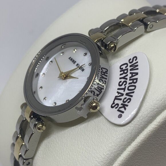 Anne Klein Ak3122 Women's Tow Tone Bracelet Analog Dial Quartz Wrist Watch GA127 - Picture 3 of 7